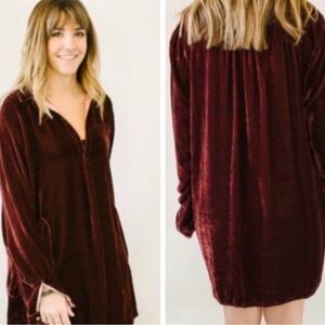 CP Shades Free People Silk Velvet Tunic Dress - Sz. XS
